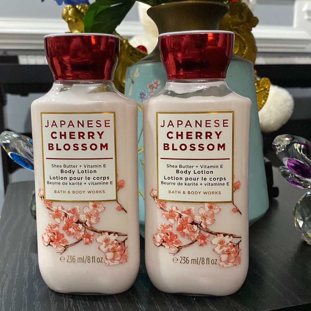 SOLD……… 2pcs Japanese cherry blossom body lotion shea butter+vitamin E